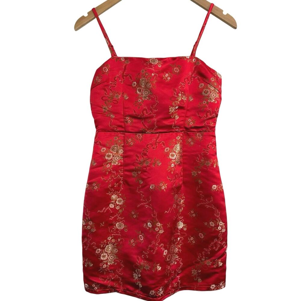 I Am Gia Mini Kiko Dress Women’s Size XS Asian Print Phoebe Buffay Y2K Glam